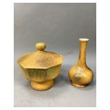 Possibly Royal Haeger Covered Dish & Vase