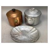 Two Vintage Ice Buckets & a Tray