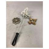 Vintage Aluminum Pastry Molds & Handle