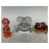 Decorative Glass Figurines and Paper Weights