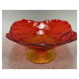 Viking Glass Cadmium Amberina Bowl