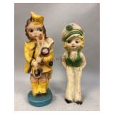 Two Chalkware Figurines