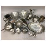 Assortment of Pewter Items -As Is