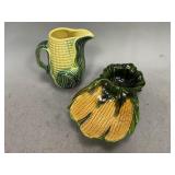 Stanford and Poppytrail Corn Pitcher and Chip/Dip