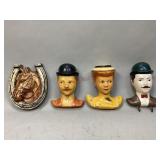 Assorted Chalkware Wall Hangings