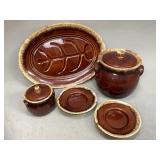 Assorted Hull Pottery Brown Dip Stoneware