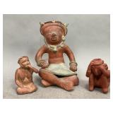 Mexican Style Folk Art Terracotta Figures & More