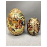 Two Satsuma-style Decorative Eggs