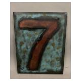 Metal Number Seven Wall Decor