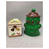 Two Unique Ceramic Cookie Jars