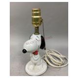 Vintage Ceramic Snoopy Lamp