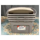 Four Homz Storage Containers with Lids