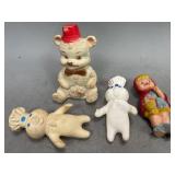 Vintage Squeak Toys and Pillsbury Dough Boys