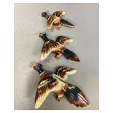 Vintage Ceramic Flying Pheasant Wall Planters