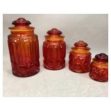 Vintage Cadmium Canister Set