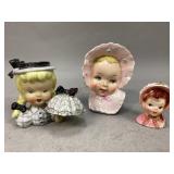 Assorted Girl Head Vases