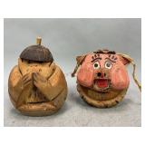 Carved Coconut Coin Banks