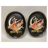 Two Miller High Life Tins