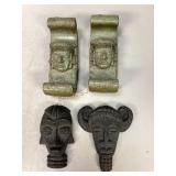 Assorted "Stone-like" and Chalkware Wall Hangings