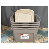 Four Homz Storage Containers with Lids