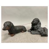 Dachshund and Cocker Spaniel Figurines