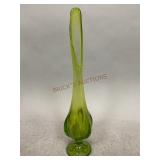 Green Swung Glass Vase