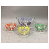 Federal Glass Salad Set