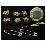 Gold Tone Earrings and Accessories