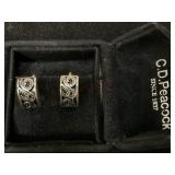 Silver Tone Paisley Clip on Earrings