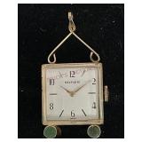 Belforte 7 Jewels Lucite Cube Watch Pendant