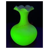 Murano Uranium Art Glass Vase