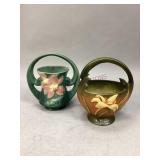 Two Roseville Handled Vases