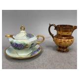 Teacup and Cream Pitcher