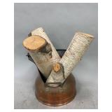 Decorative Ethan Allen Copper Firewood Holder