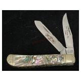 Bear & Bull Abalone Pocket Knife with Misprint