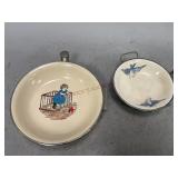 Vintage Metal/Ceramic Childrenï¿½s Warming Dishes