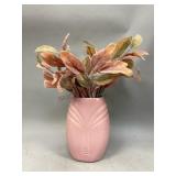 Roseville Ohio Pink Vase with Greenery