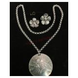 Wendell August Apple Blossom Necklace & Earrings