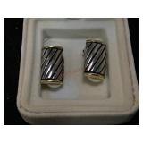 Cigar Band Style Clip On Earrings