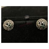 CD Peacock 14K Gold Clip On Earrings
