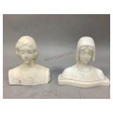 Two Alabaster Italian Busts