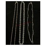 Three Artisan Necklaces, One Sterling Necklace