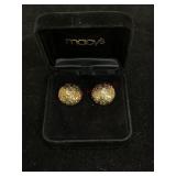 Gold Tone Clip On Earrings