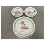 Vintage Baby Bowls and Rolled Edge Plate
