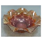 Marigold Carnival Glass Candy Dish