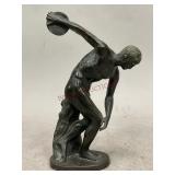 Small Bronze Discobolus Sculpture