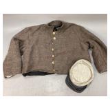 Civil War Reenactor Short Uniform Jacket & Cap