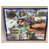 Framed USN Aviation Insignias