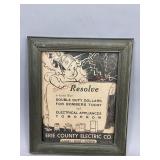 1943 Framed Advertisement