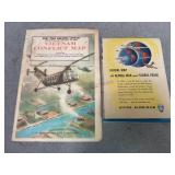 Army Times Map & ALCOA Aluminum WWII Global Map